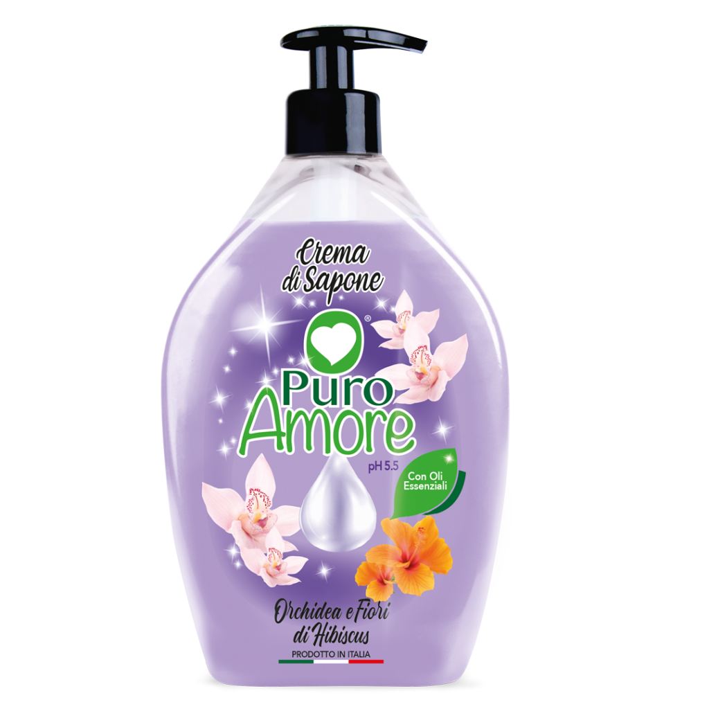 Puro Amore Crema Di Sapone Orchidea E Fiori Di Hibiscus 750 Ml Farmalais